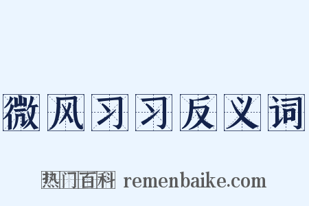 微风习习反义词是什么意思的图片